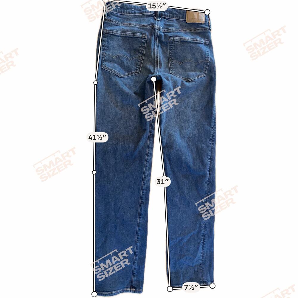 American Eagle AirFlex+ Straight Jeans Men's 30x31 Blue Stretch Denim - Picture 6 of 6